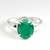 5.25 Ratti 4.8 Carat Natural Emerald Panna Sterling Silver Ring For Women