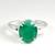 5.25 Ratti 4.8 Carat Natural Emerald Panna Sterling Silver Ring For Women