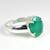 5.25 Ratti 4.8 Carat Natural Emerald Panna Sterling Silver Ring For Women