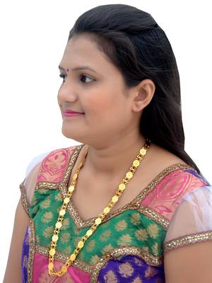 Gold Alloy Necklace Artifical Jewellery For Women 4