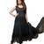 Black net brasso unstitched salwar with dupatta