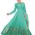 Green georgette embroidered unstitched salwar with dupatta