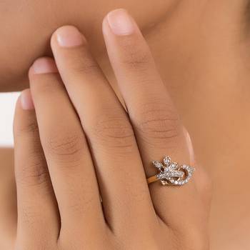 Rhodium  Plated Designer Ring 1