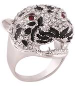 Tiger Face cubic Zirconia Silver Plating Ring for Women