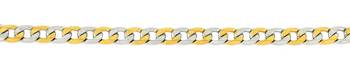 Two Tone Curb Rhodium Gold Plated 24" Chain For Men 2