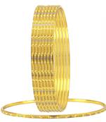 Wedding Traditional Gold Plated Rhodium Metal Chuda Kada Bangle Set