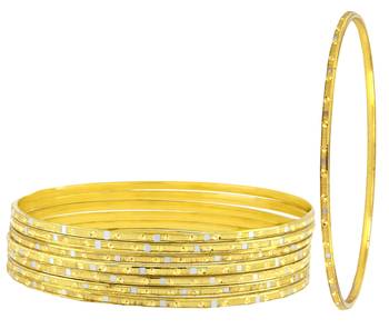 Wedding Traditional Gold Plated Rhodium Metal Chuda Kada Bangle Set 2