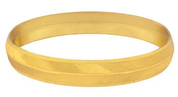 Traditional Gold Plated Metal Kada Bangle For Mens 2