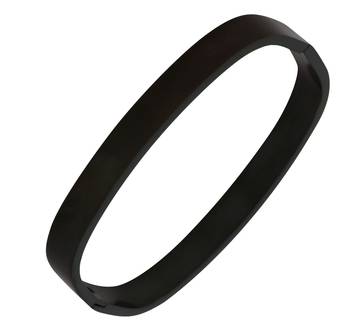 Openable Black Surgical Stainless Steel Cuff Kada Bracelet Bangle For Men 1