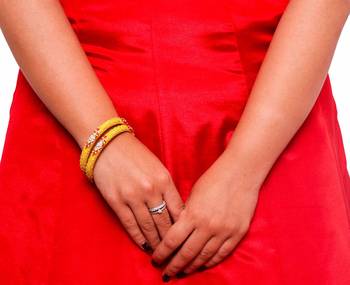 Yellow And Orange Meenakari Bangles 2