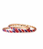 Red And Blue Meenakari Bangles