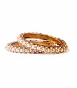 Gold Pearl Bangles