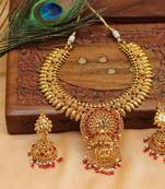 Gorgeous Geru polish Gold plated Temple necklace set