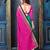 Pink embroidered georgette saree with blouse