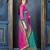 Pink embroidered georgette saree with blouse