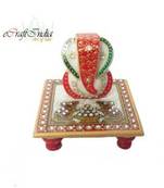 eCraftIndia Lord Ganesha on Chowki with Rats