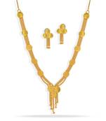 Traditional Godess Laxmi Inspired Coin Necklace With Earings For Women