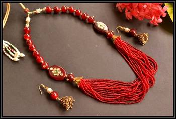 Grand kundan meenakari Semi - Precious Silver plated necklace set 2