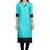 Sky blue plain cotton semi stitched kurti