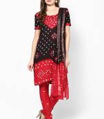 Bandhej Cotton Hand Work Dress Material