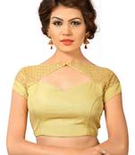 Gold Tissue Embrodiered Stitched Blouse
