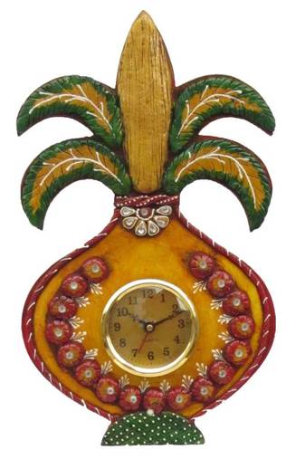 eCraftIndia Papier-Mache Kalash Clock