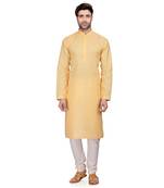 Yellow Men's Full Sleeve kurta pajama