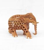 eCraftIndia Wooden Mother Elephant with Baby Elephant