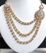 One Side Big Brooch Lovely Wedding Necklace Set