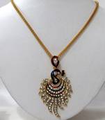 Beautiful Peacock Pendant Chain Necklace Set