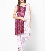 Magenta Cotton Dress Material