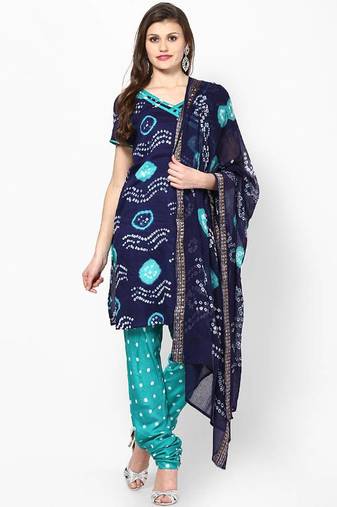 Ethnic Bandhni Design Cotton Dress Material
