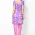 Amazing Pink Purple Bandhni Design Dress Material