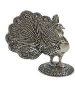 eCraftIndia White Metal Dancing Peocock