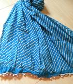Blue and white lehariya 