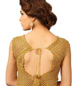 Gold Crochet Cut Work Ready Made Blouse