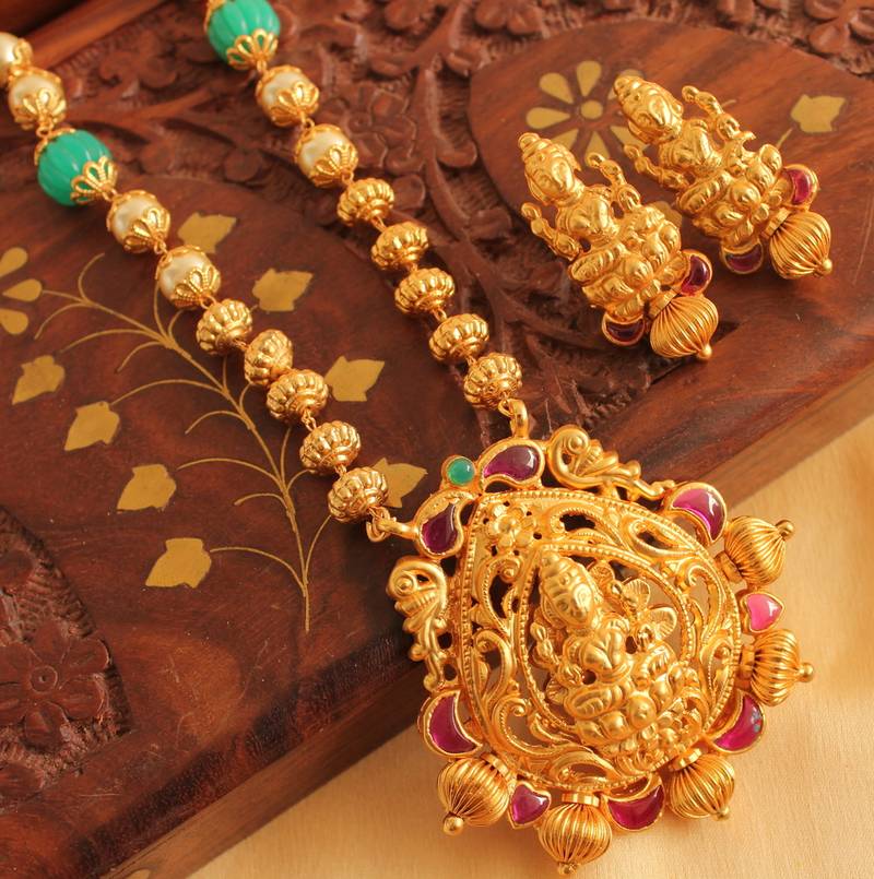 Beautiful Lakshmi Necklace Set