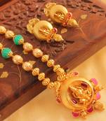 Beautiful Matte Finish Lakshmi Necklace Set