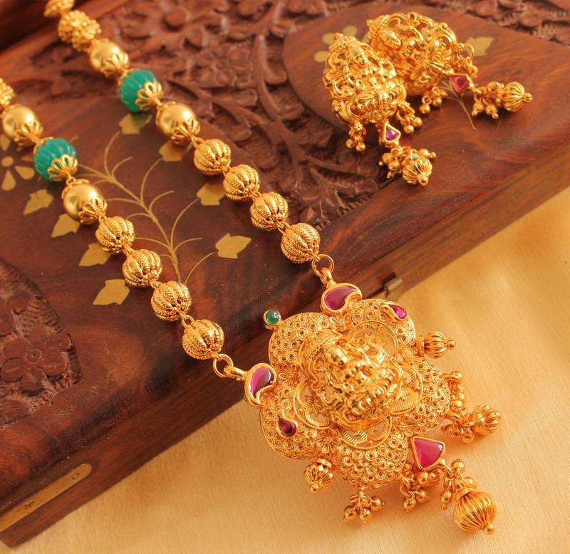 Beautiful Lakshmi Necklace Set