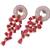 Celebrity royal collection cz diamond RUBY earring dangler
