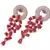 Celebrity royal collection cz diamond RUBY earring dangler