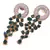 Celebrity royal collection cz diamond emerald earring dangler