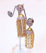 Fine Cz Stud Jhumki Dangler Earring