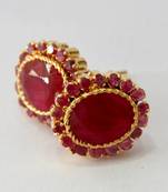 Beautiful Ruby Red Stone Studded Tops From Hyderabad Jewels