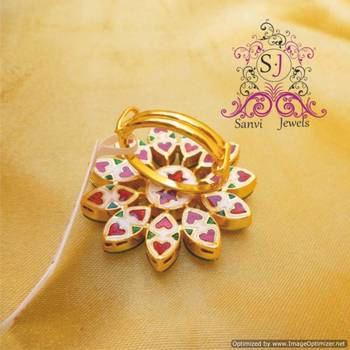 Kundan Meenakari Adjustable Ring 2