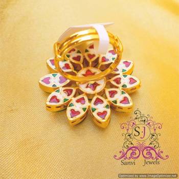 Kundan Meenakari Adjustable Ring 2