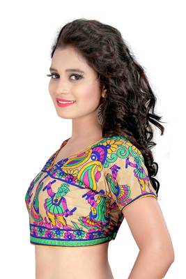 Multicolor cotton embroidery readymade blouse 2