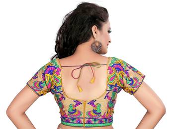 Multicolor cotton embroidery readymade blouse 3