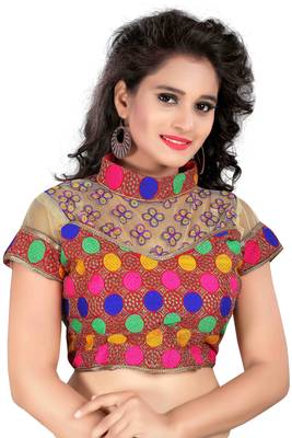 Multicolor cotton embroidery readymade blouse 1