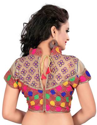 Multicolor cotton embroidery readymade blouse 2